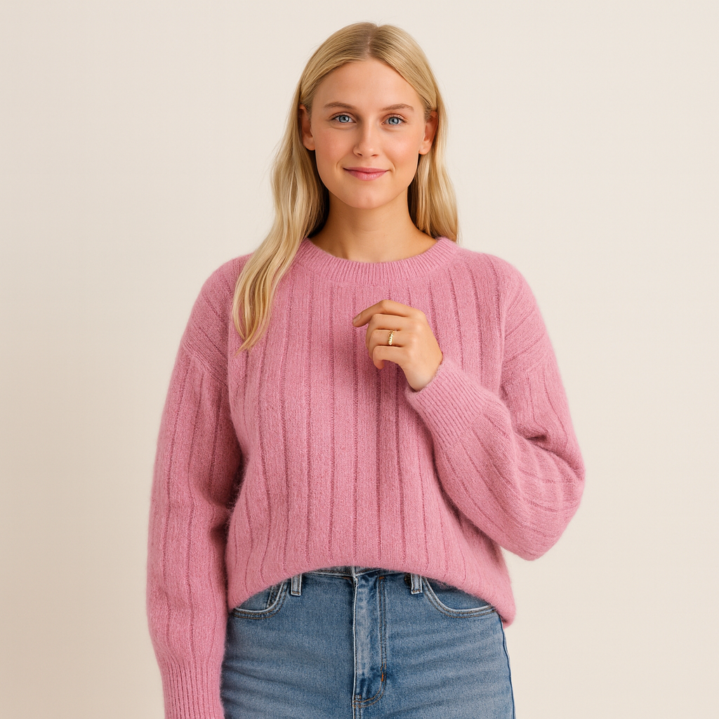 Gabriela | Damen Herbst Moderner Strickpullover