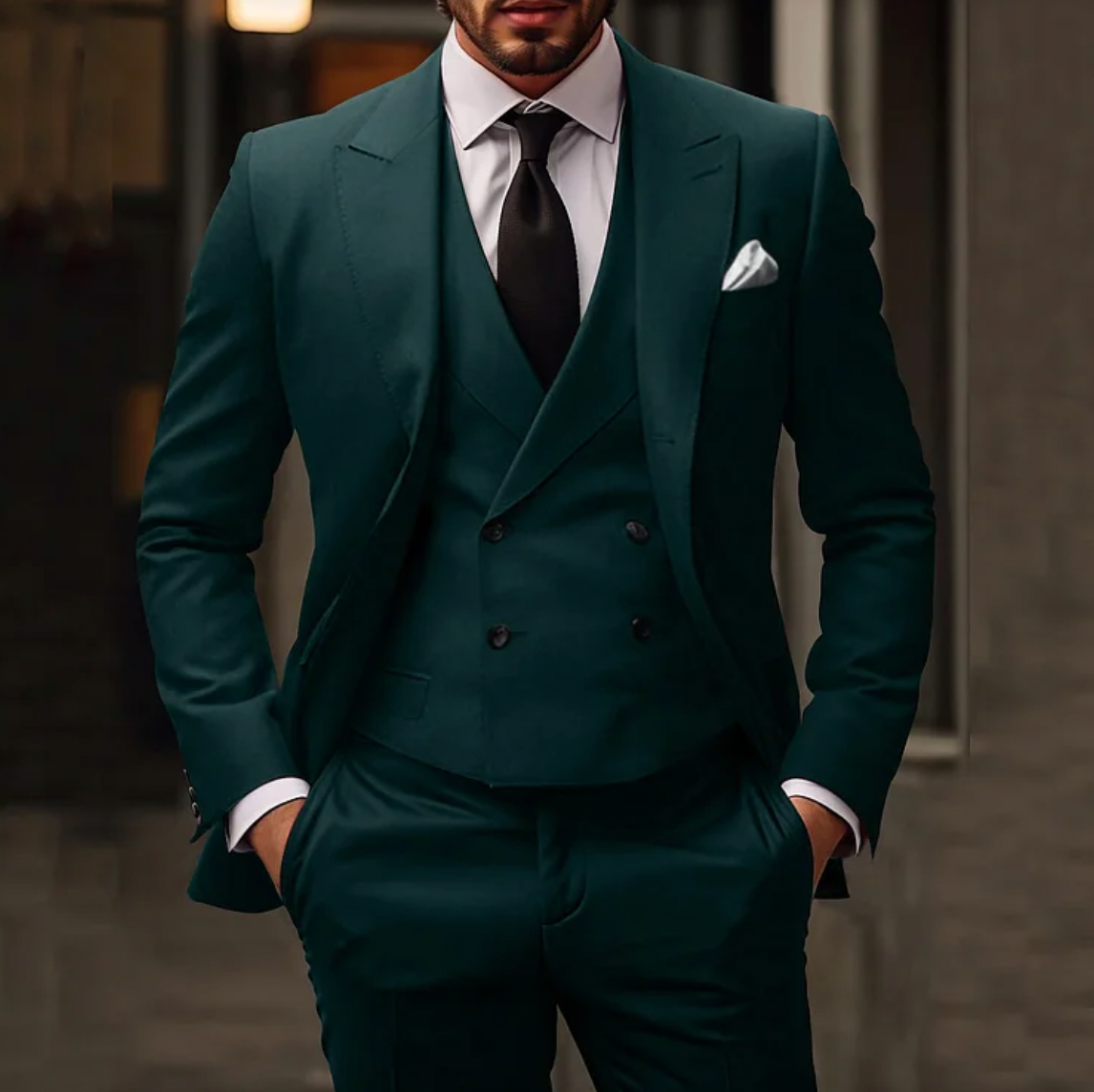 Joachim | Herren Dreiteiliger Slim-Fit Anzug
