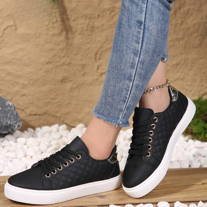 Katharina | Damen Gepolsterte Schnür-Sneaker für den Alltag