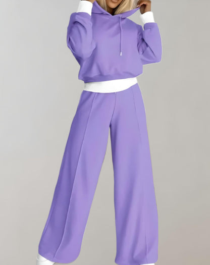 Doris | Damen Trainingsanzug mit Hoher Taille und Weitem Bein