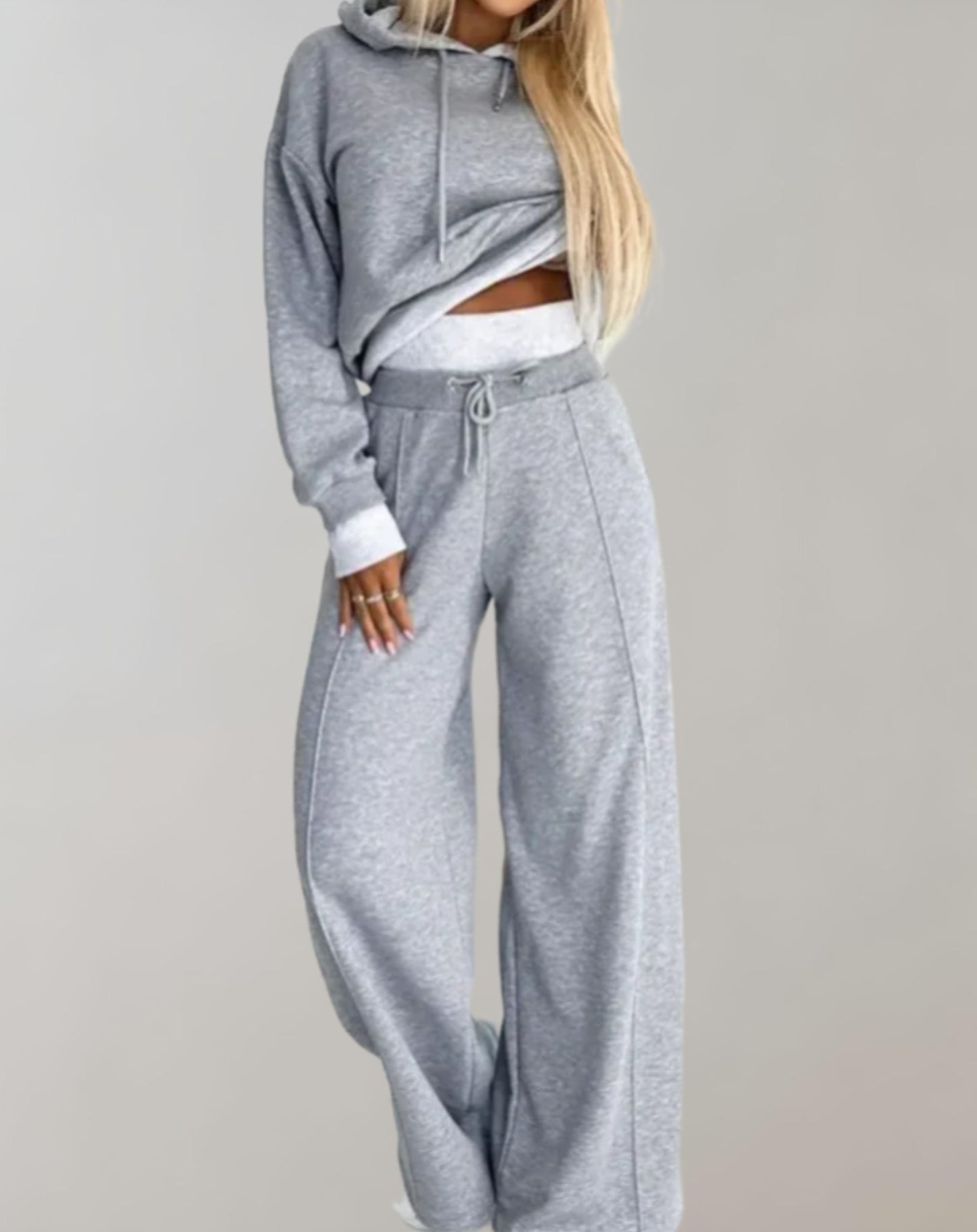 Doris | Damen Trainingsanzug mit Hoher Taille und Weitem Bein