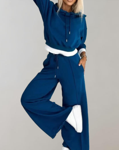 Doris | Damen Trainingsanzug mit Hoher Taille und Weitem Bein