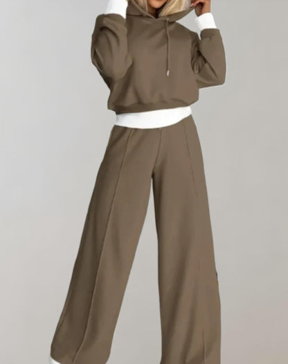 Doris | Damen Trainingsanzug mit Hoher Taille und Weitem Bein