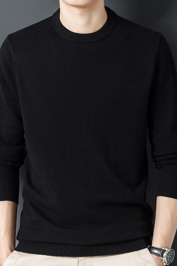 Jakob | Herren Bequemer Slim-Fit Strickpullover