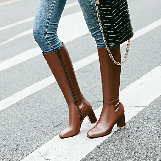 Claudia | Damen Winterstiefel mit hohem Absatz