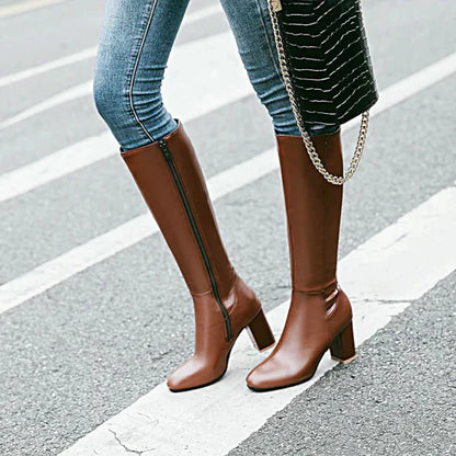 Claudia | Damen Winterstiefel mit hohem Absatz