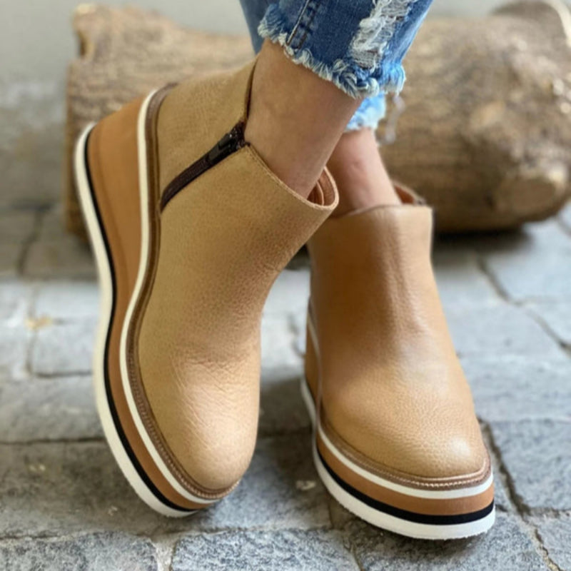 Lara | Damen Slip-On Freizeitschuhe mit dicker Sohle