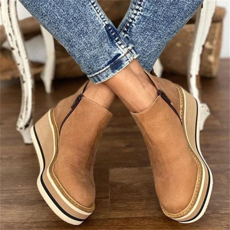 Lara | Damen Slip-On Freizeitschuhe mit dicker Sohle