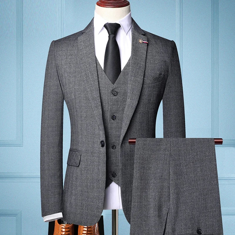 Daniel | Elegantes Herren Frühlings Slim-Fit Dreiteiliges Anzug-Set