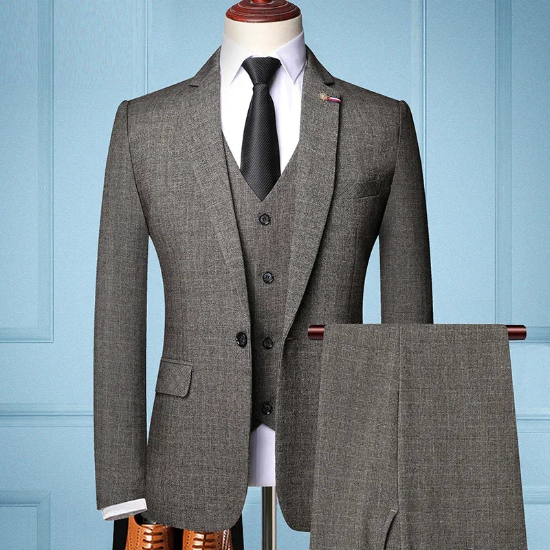 Daniel | Elegantes Herren Frühlings Slim-Fit Dreiteiliges Anzug-Set