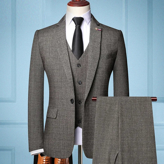 Daniel | Elegantes Herren Frühlings Slim-Fit Dreiteiliges Anzug-Set