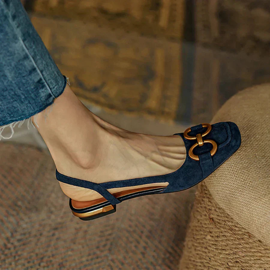 Greta | Damen Blumen Riemen Blockabsatz Sandalen