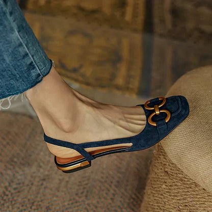 Greta | Damen Blumen Riemen Blockabsatz Sandalen