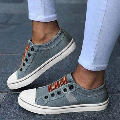 Barbara | Damen Slip-On Sneakers mit Niedrigem Schaft