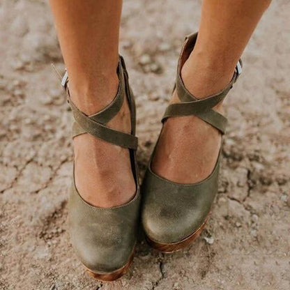 Kathrin | Damen Elegante Geschlossene Zehen Wedge High Heels