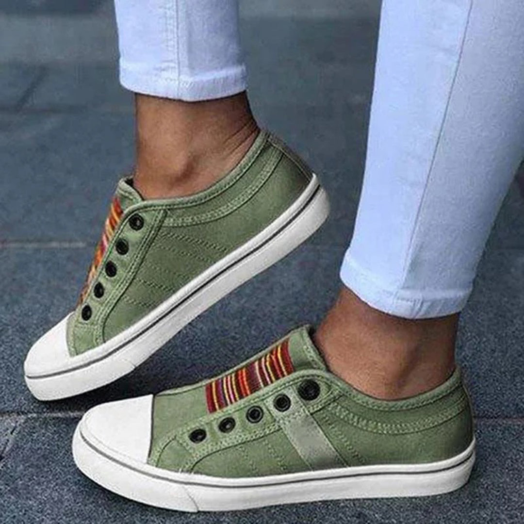 Barbara | Damen Slip-On Sneakers mit Niedrigem Schaft
