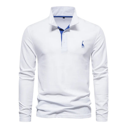Yannick | Herren Langarm-Polo mit Knopfleiste