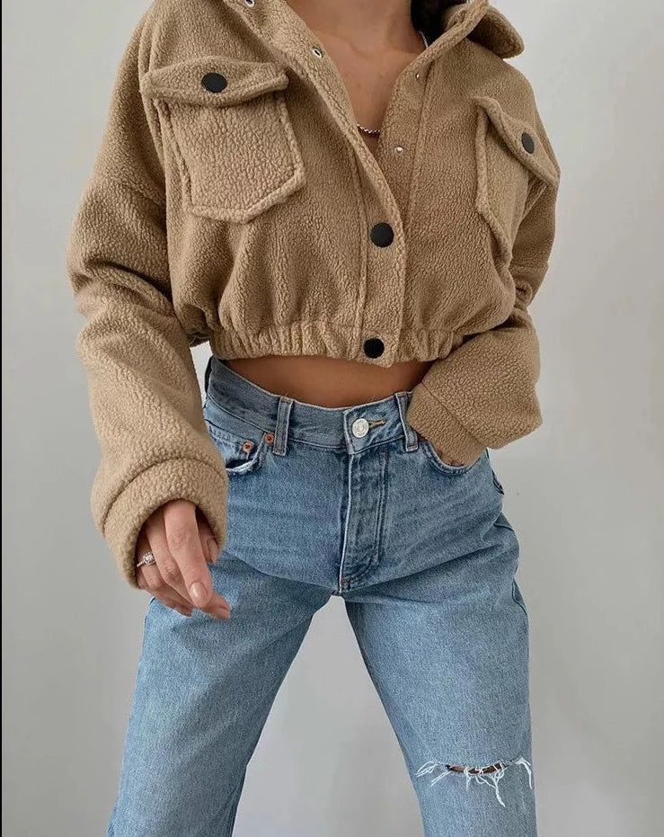Elke | Damen Kurzjacke mit Knopfleiste