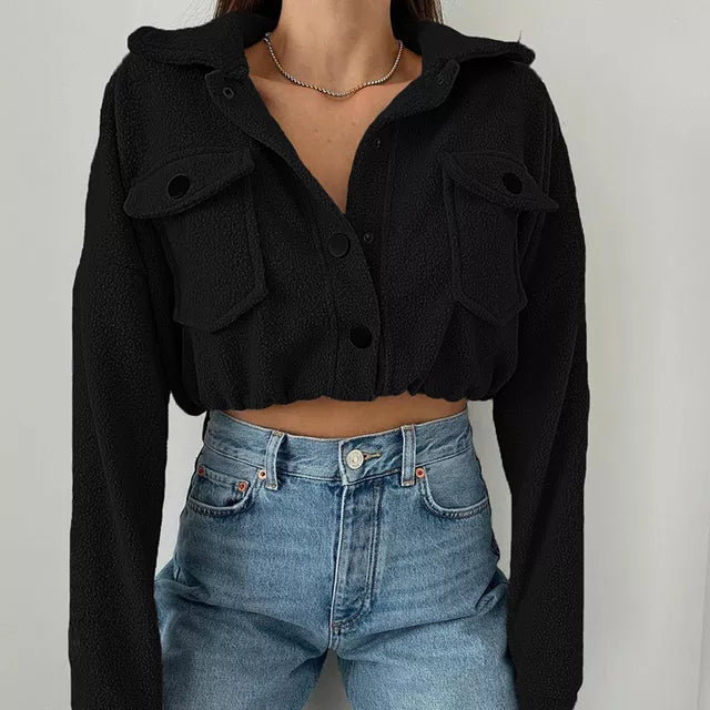 Elke | Damen Kurzjacke mit Knopfleiste