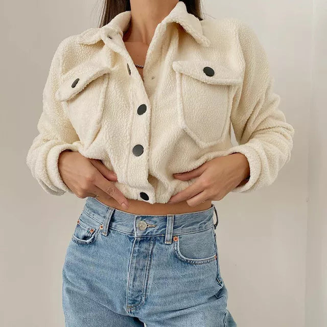 Elke | Damen Kurzjacke mit Knopfleiste