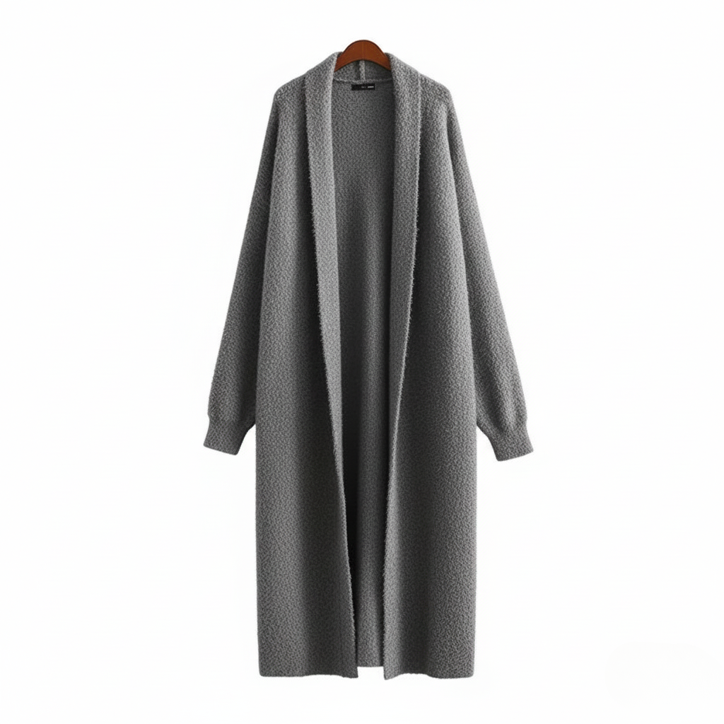 Barbara | Damen Frühling Longline Offener Cardigan