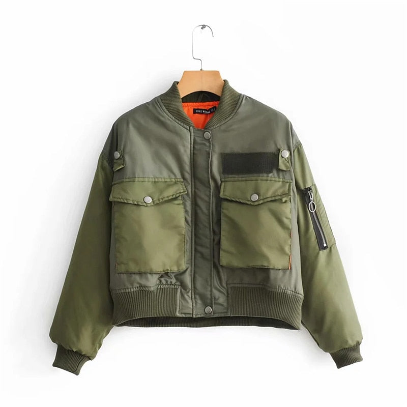 Viviane | Damen Casual Jacke mit Reißverschluss im Urban Style