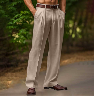 Bruno | Herren Frühlings Maßgeschneiderte Falten Formelle Hose