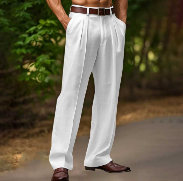 Bruno | Herren Frühlings Maßgeschneiderte Falten Formelle Hose