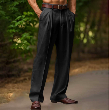 Bruno | Herren Frühlings Maßgeschneiderte Falten Formelle Hose