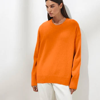 Jana | Damen Übergroßer Lockerer Strickpullover