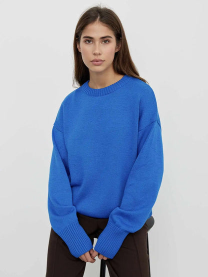 Jana | Damen Übergroßer Lockerer Strickpullover