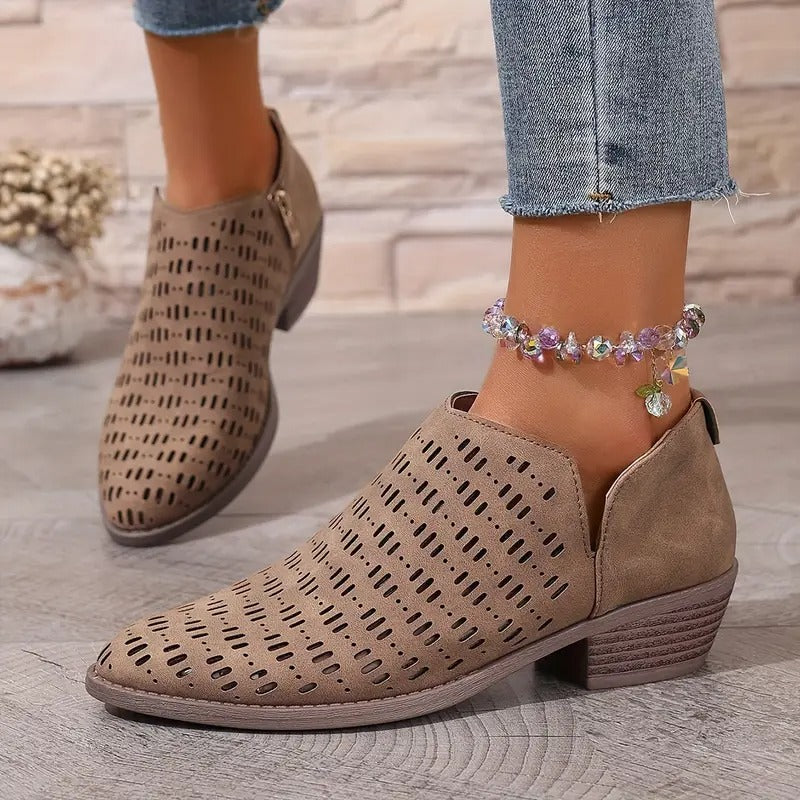 Monika | Damen Frühlings Atmungsaktive Cutout Stiefeletten