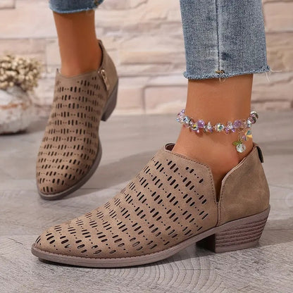 Monika | Damen Frühlings Atmungsaktive Cutout Stiefeletten