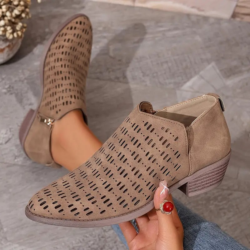 Monika | Damen Frühlings Atmungsaktive Cutout Stiefeletten