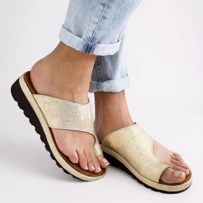 Claudia | Damen Sommer Orthopädische Zehentrenner-Sandalen