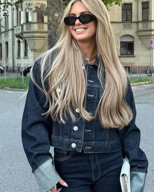 Anja | Damen Frühlings-Set mit Cropped-Jacke und Hose