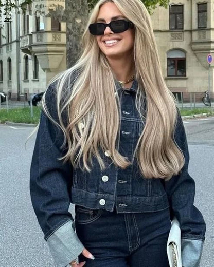 Anja | Damen Frühlings-Set mit Cropped-Jacke und Hose