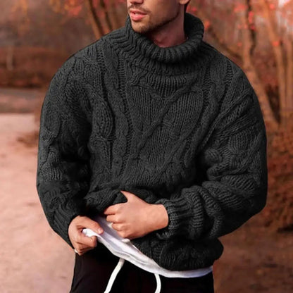 Andreas | Herren Warmer Wollpullover mit Zopfmuster