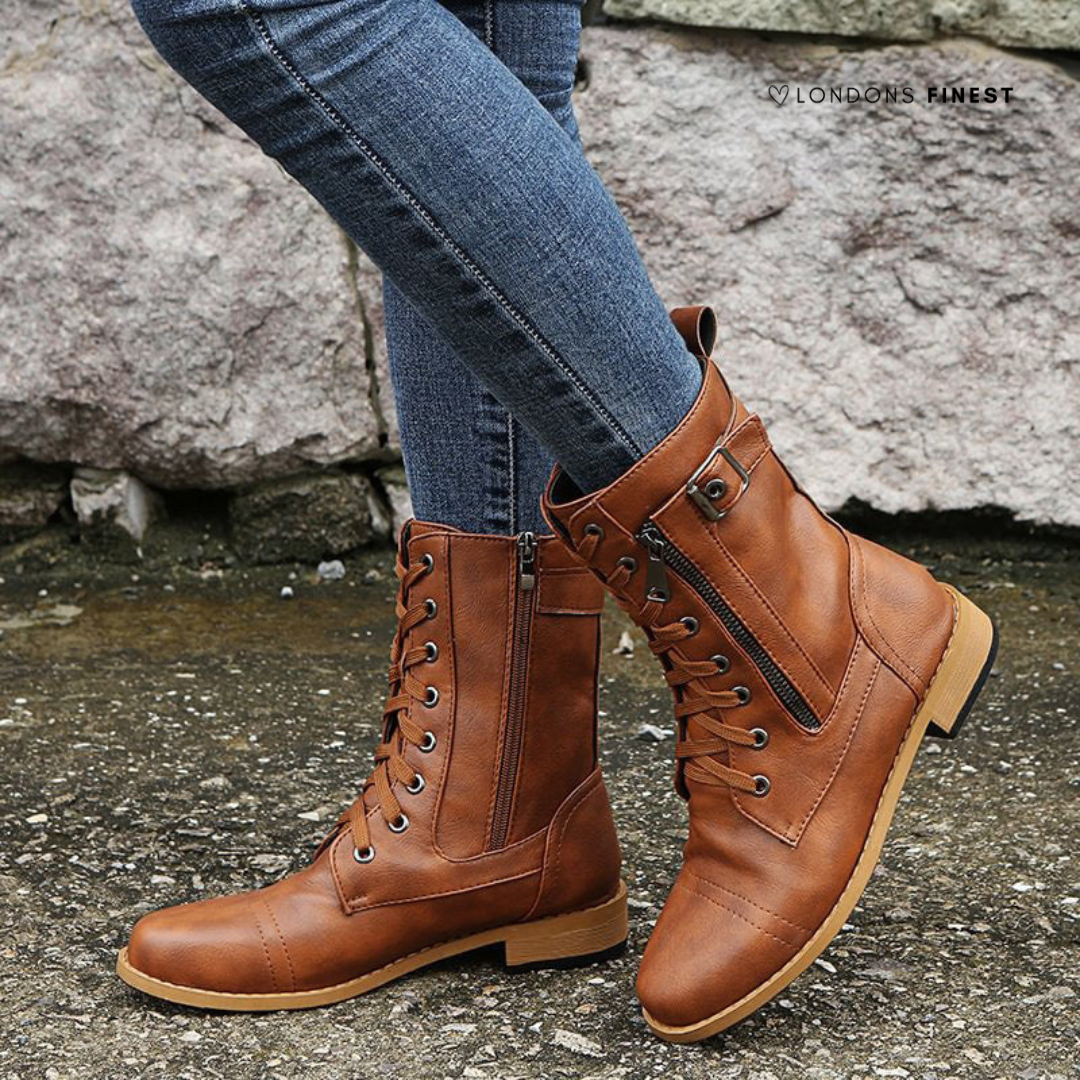 Anja | Damen Orthopädische Winterstiefel mit Schnürung