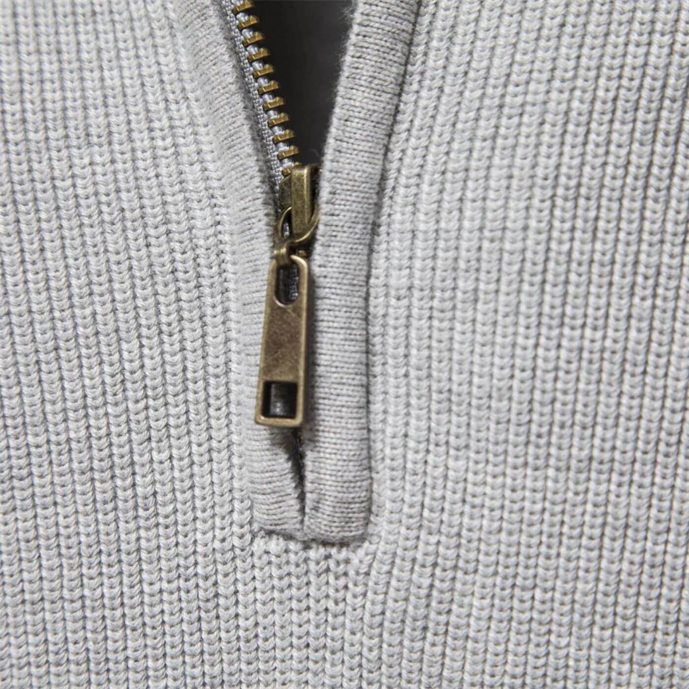 Christoph | Herren Zip-Kragen Langarm Pullover