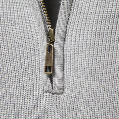 Christoph | Herren Zip-Kragen Langarm Pullover