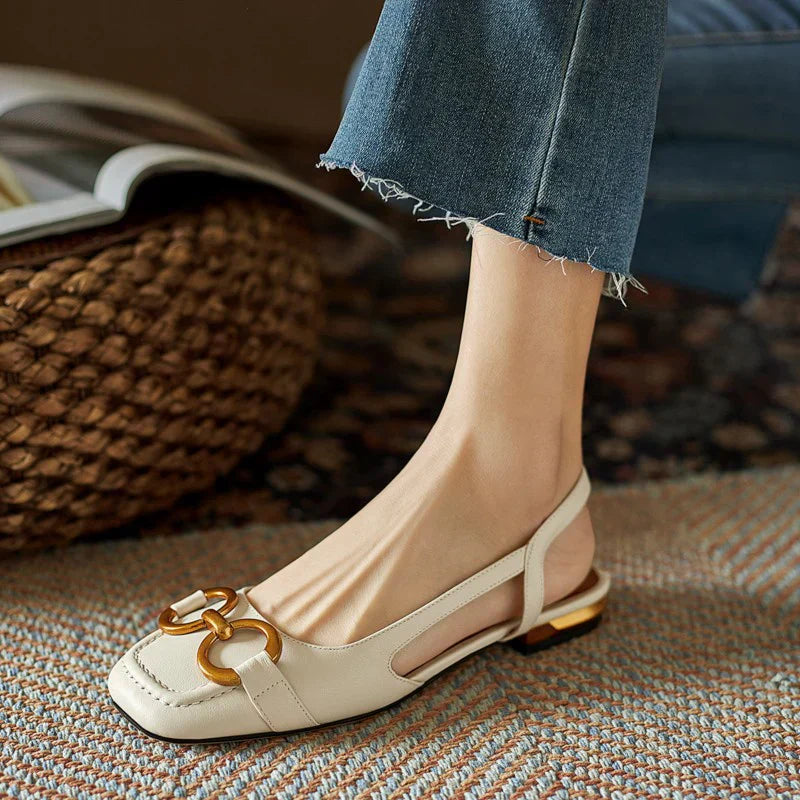 Greta | Damen Blumen Riemen Blockabsatz Sandalen