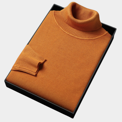 Jens | Herren Frühling Rollkragenpullover in Knallfarbe