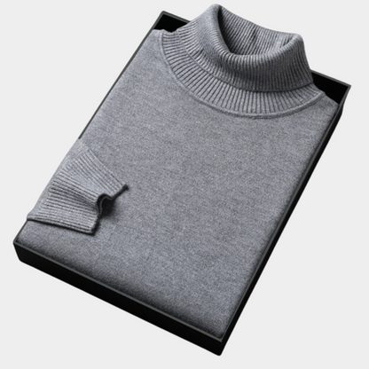 Jens | Herren Frühling Rollkragenpullover in Knallfarbe