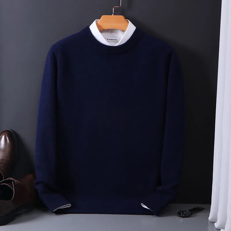 Joachim | Herren Frühling Klassischer Rundhals Pullover