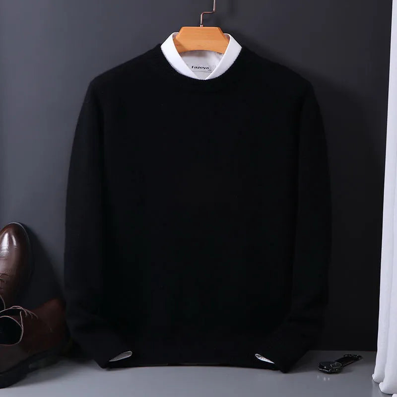 Joachim | Herren Frühling Klassischer Rundhals Pullover