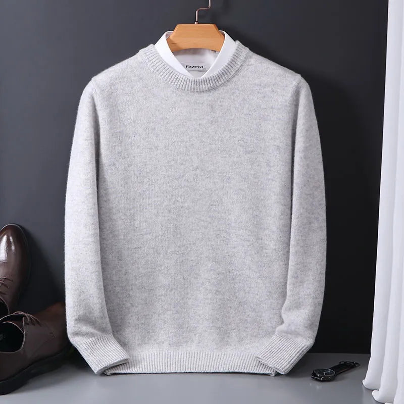 Joachim | Herren Frühling Klassischer Rundhals Pullover