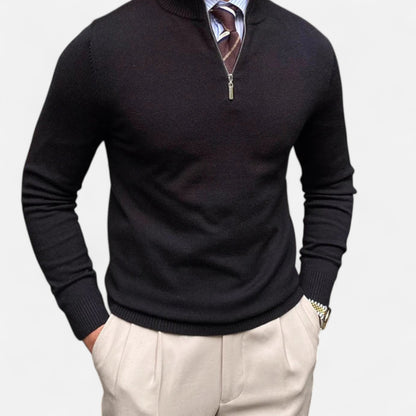 Johann | Herren Frühling Pullover mit Halbem Reißverschluss
