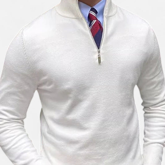 Johann | Herren Frühling Pullover mit Halbem Reißverschluss
