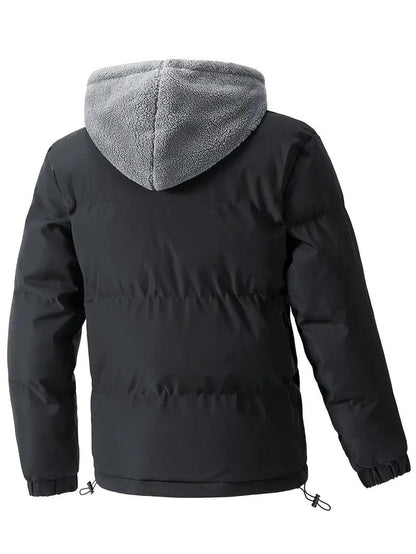 Lukas | Herren Warme Kapuzen-Steppjacke